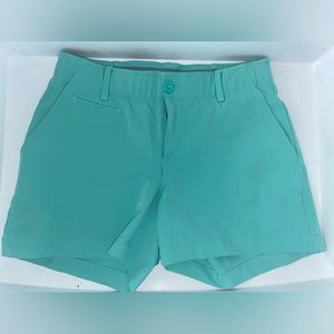 Fitted Teal Under Armour HeatGear 4” Shorts | Size 2 Women’s